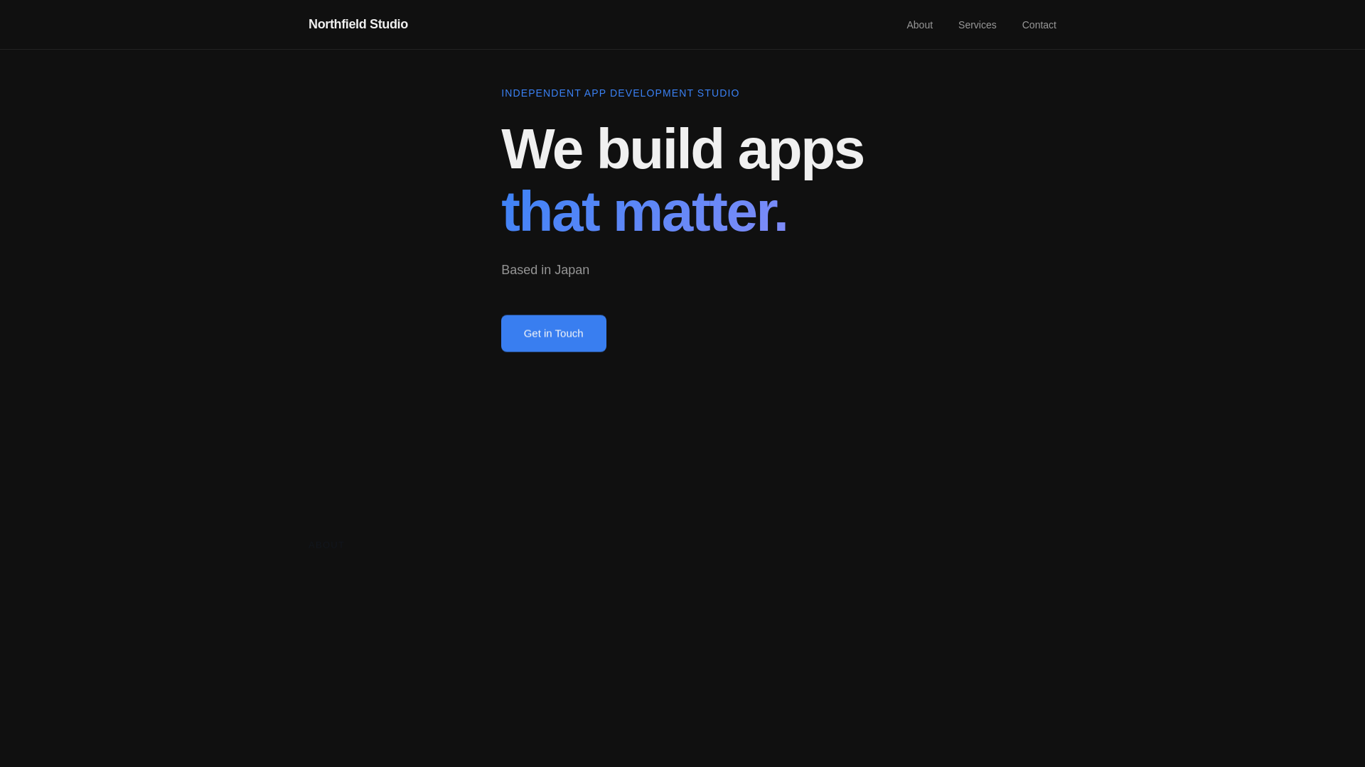 website screenshot of https://northfield-studio-site.pages.dev/