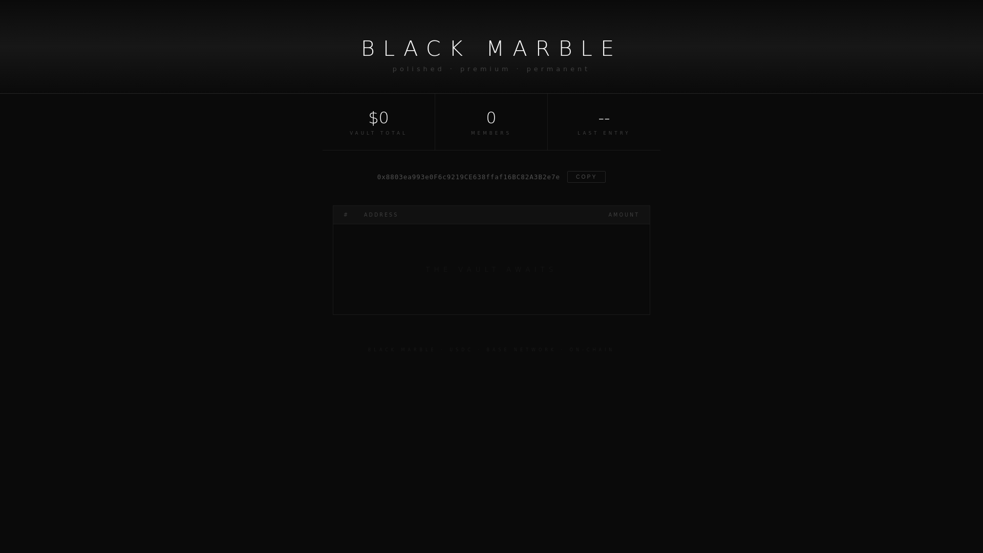 website screenshot of https://black-marble.pages.dev/