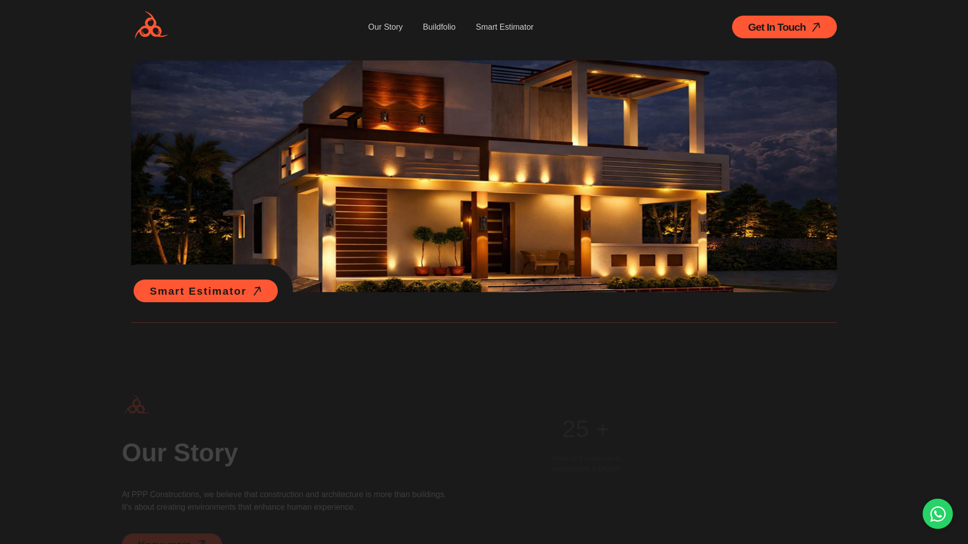 website screenshot of https://pppconstructions.com