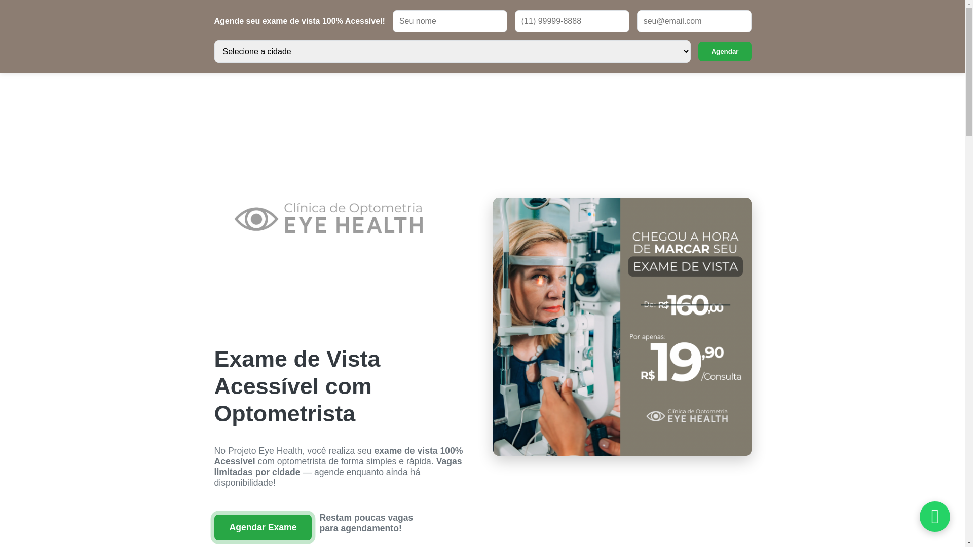 website screenshot of https://eyehealthclinica.com.br/