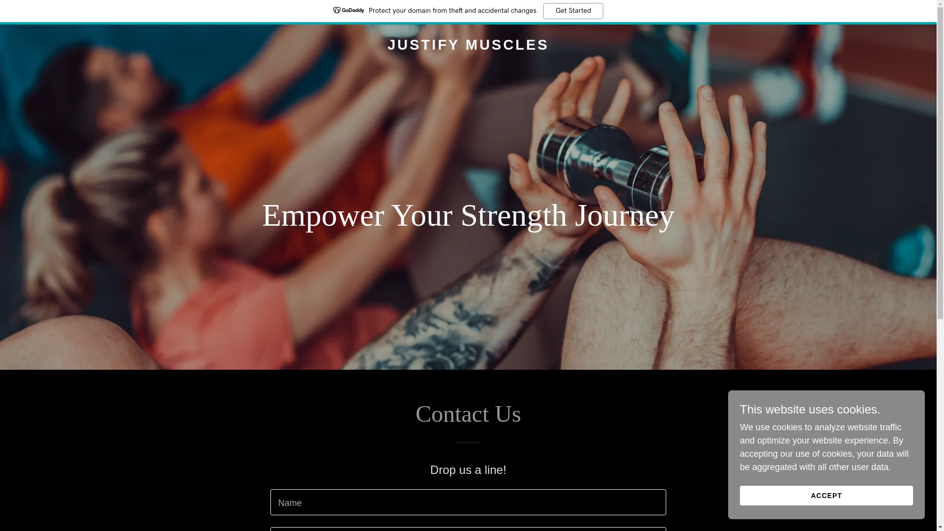 website screenshot of https://justifymuscles.com/