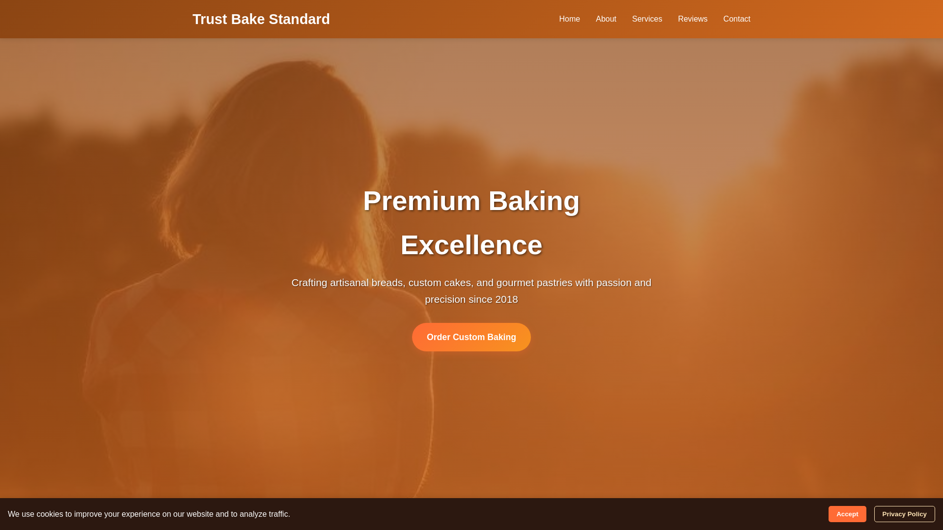 website screenshot of https://trustbakestandard.xyz/
