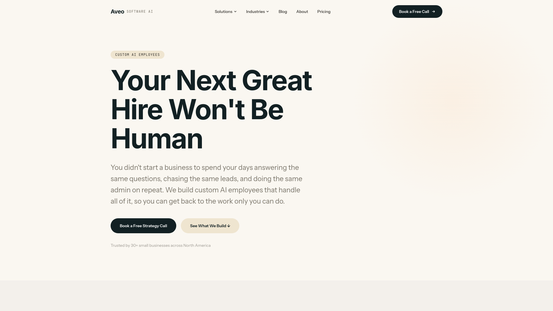 website screenshot of https://aveosoftware.pages.dev/