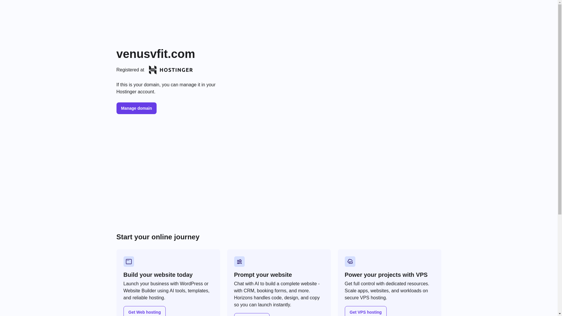website screenshot of https://venusvfit.com/