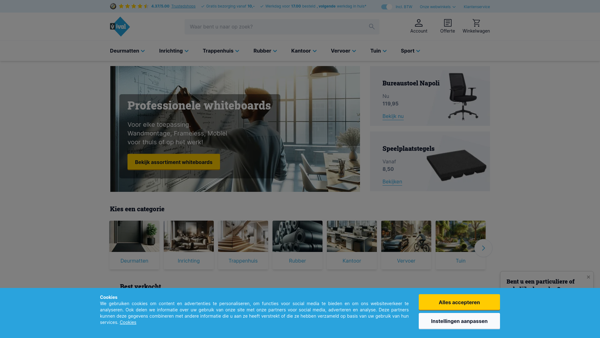 website screenshot of https://www.ivol.nl