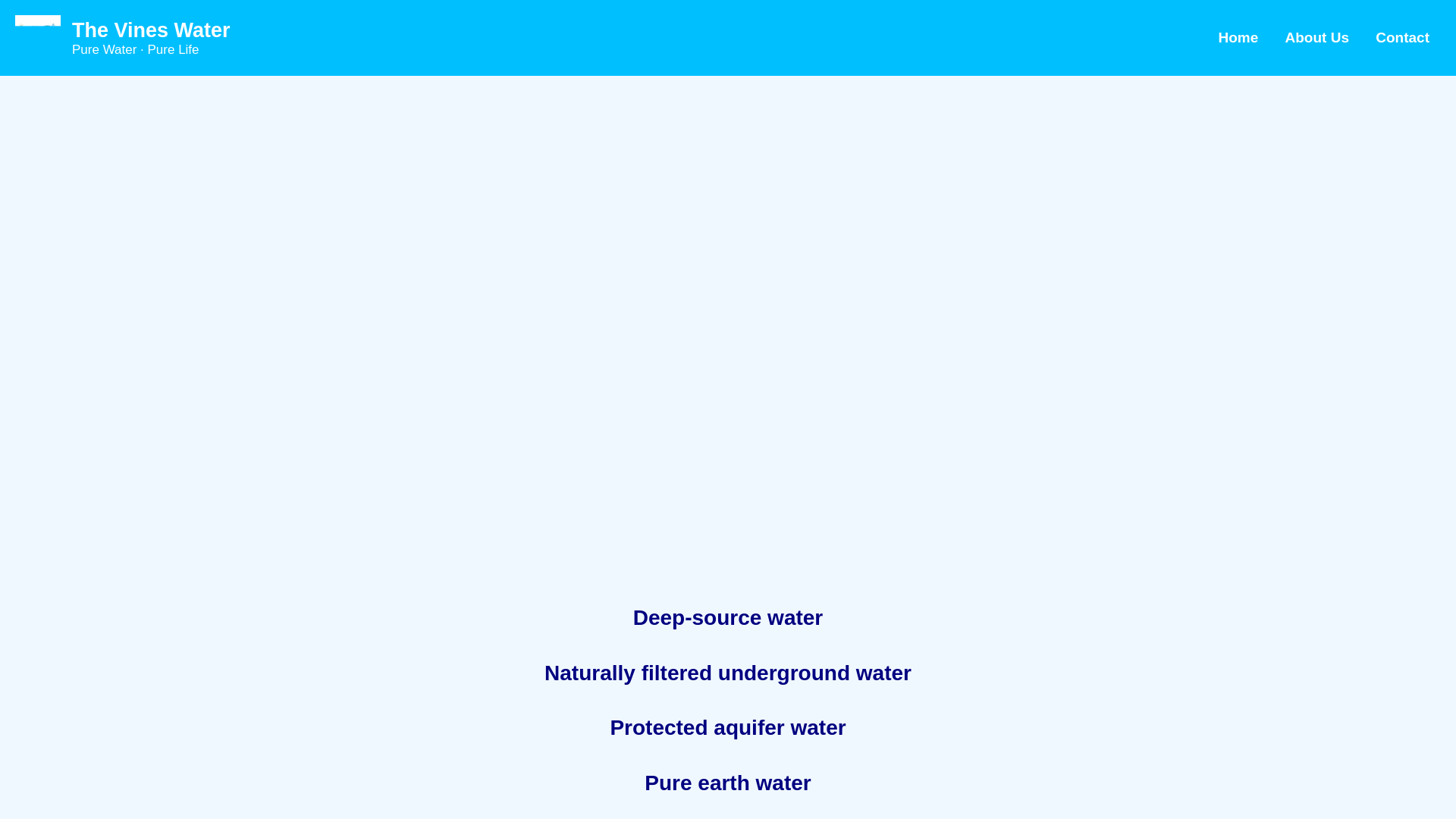 website screenshot of https://vineswater.co.ke