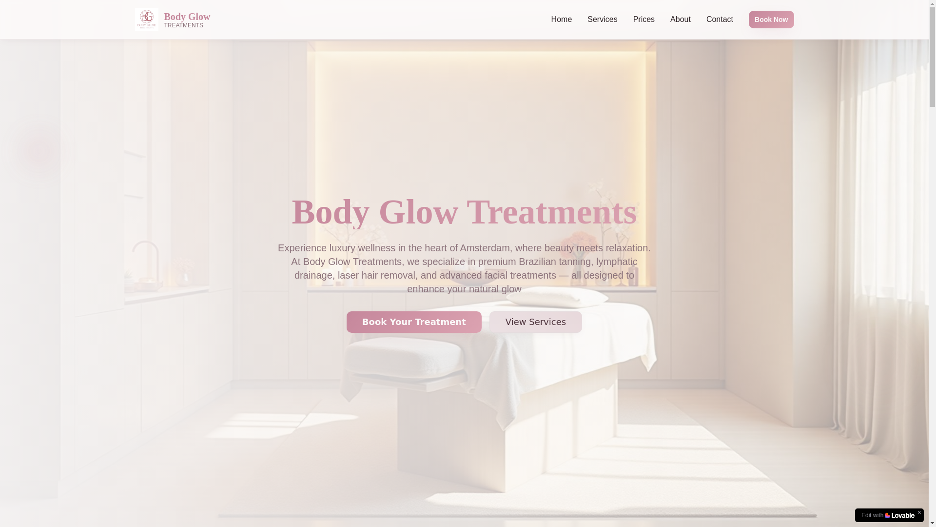 website screenshot of https://bodyglowamsterdam.com/