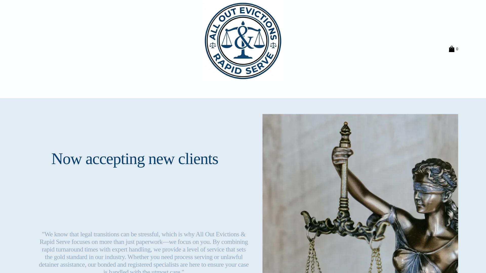 website screenshot of https://alloutevictionsrapidserve.com/