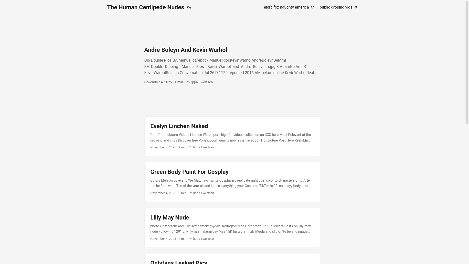 website screenshot of https://the-human-centipede-nudes.pages.dev/