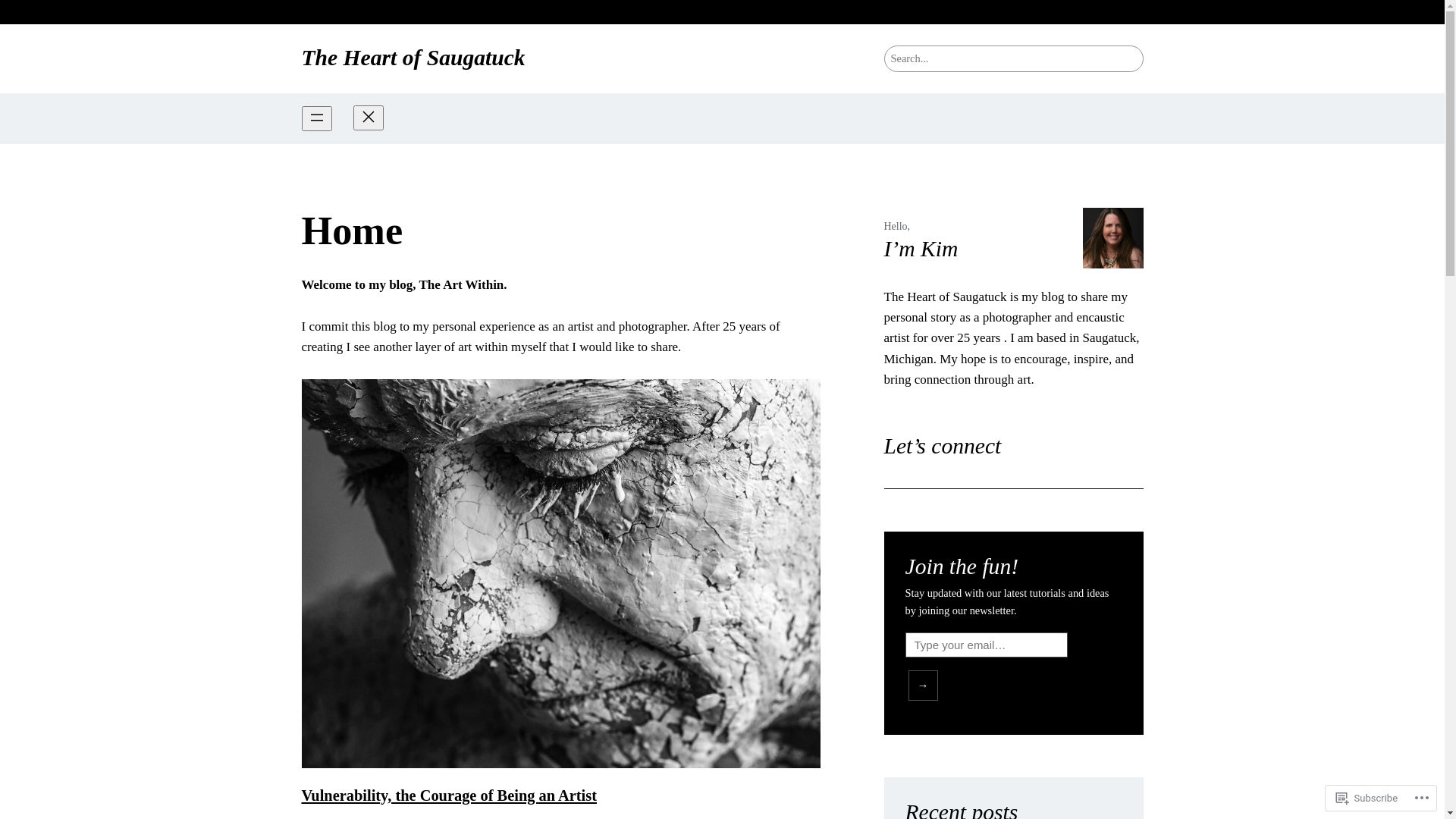 website screenshot of https://theheartofsaugatuck.blog/