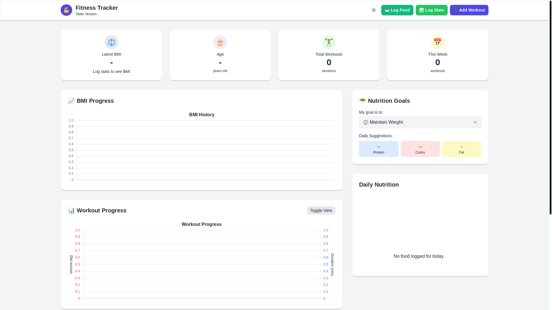 website screenshot of https://fitnesstracker-ppf.pages.dev/