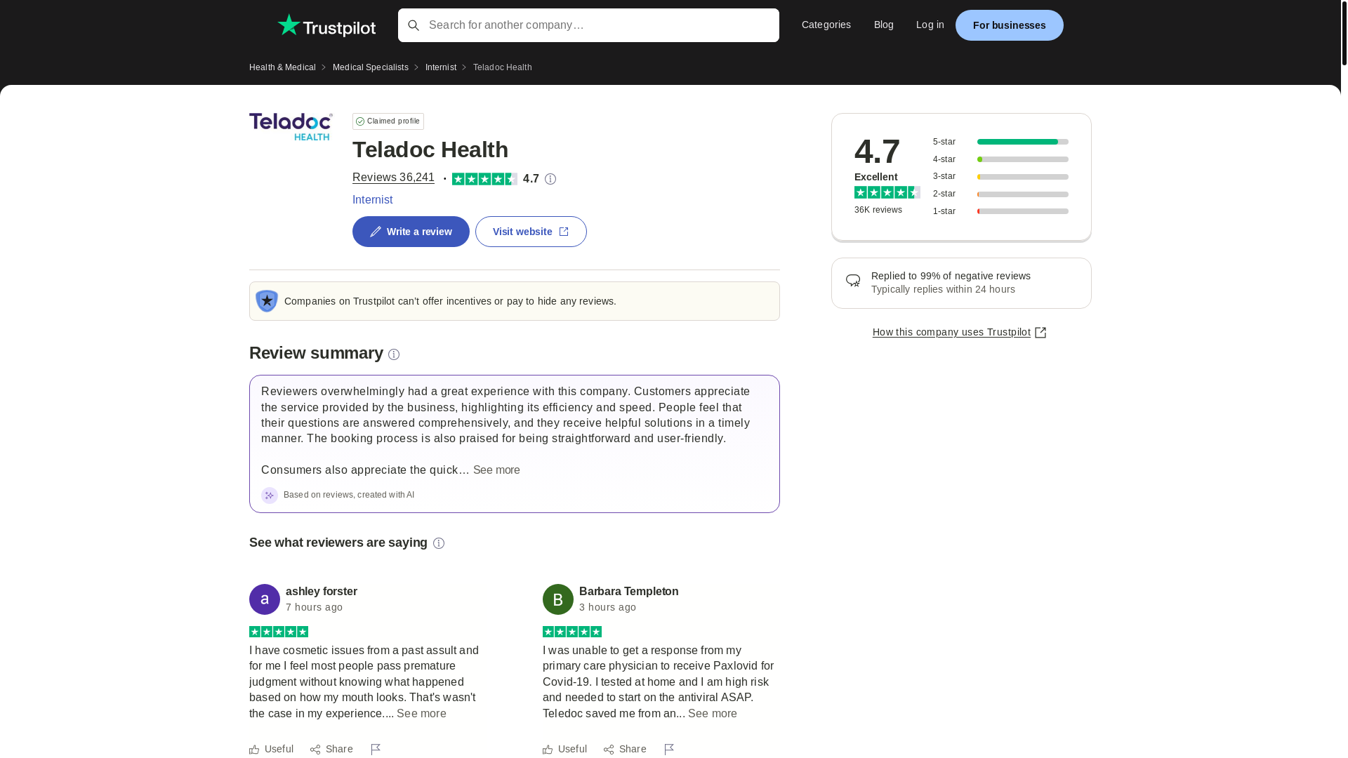 website screenshot of https://click.email.teladochealth.com/?qs=66e57bca97fc8d8cc20cd194af2868cf75eeff24b607ee093d1e3b29a5d4923a82fbdf5ceda05657b9f1c466816efc62dd3e17626688ba84