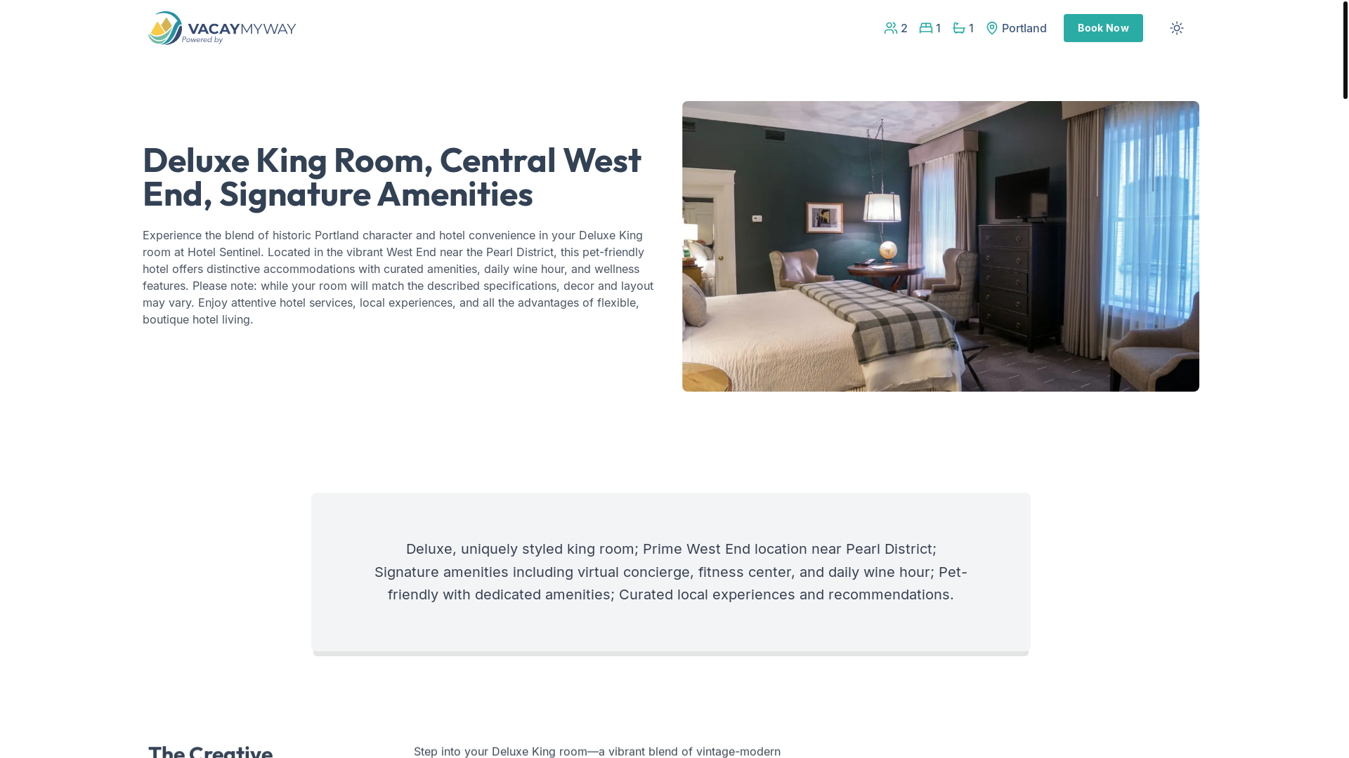 website screenshot of https://vintagewestend.vacations/