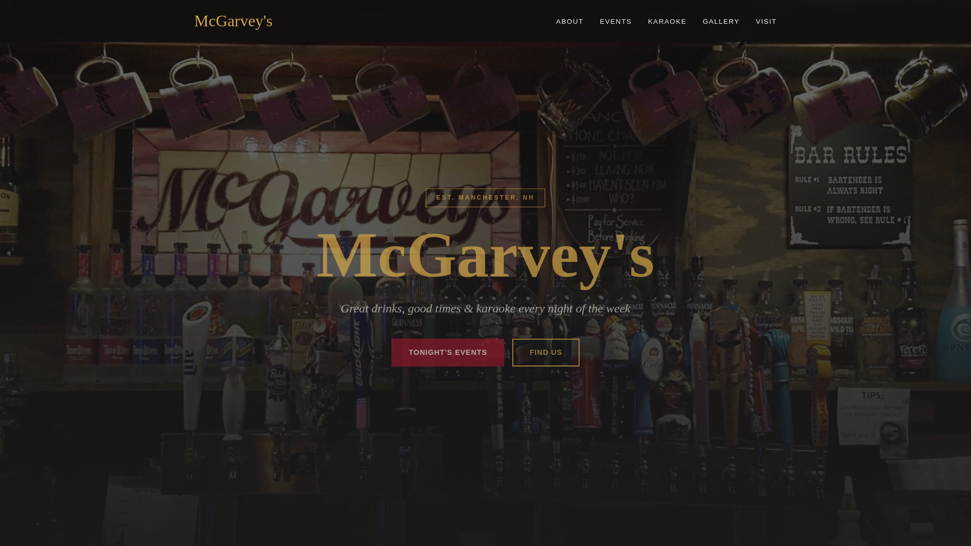 website screenshot of https://mcgarveys-website.pages.dev/