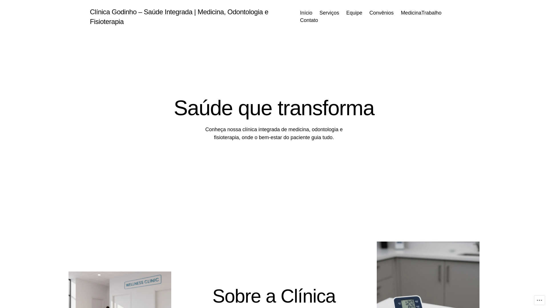 website screenshot of https://clinicamedicagodinho.com.br/