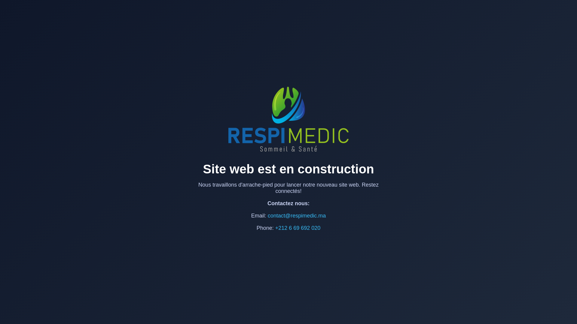 website screenshot of https://respimedic.ma