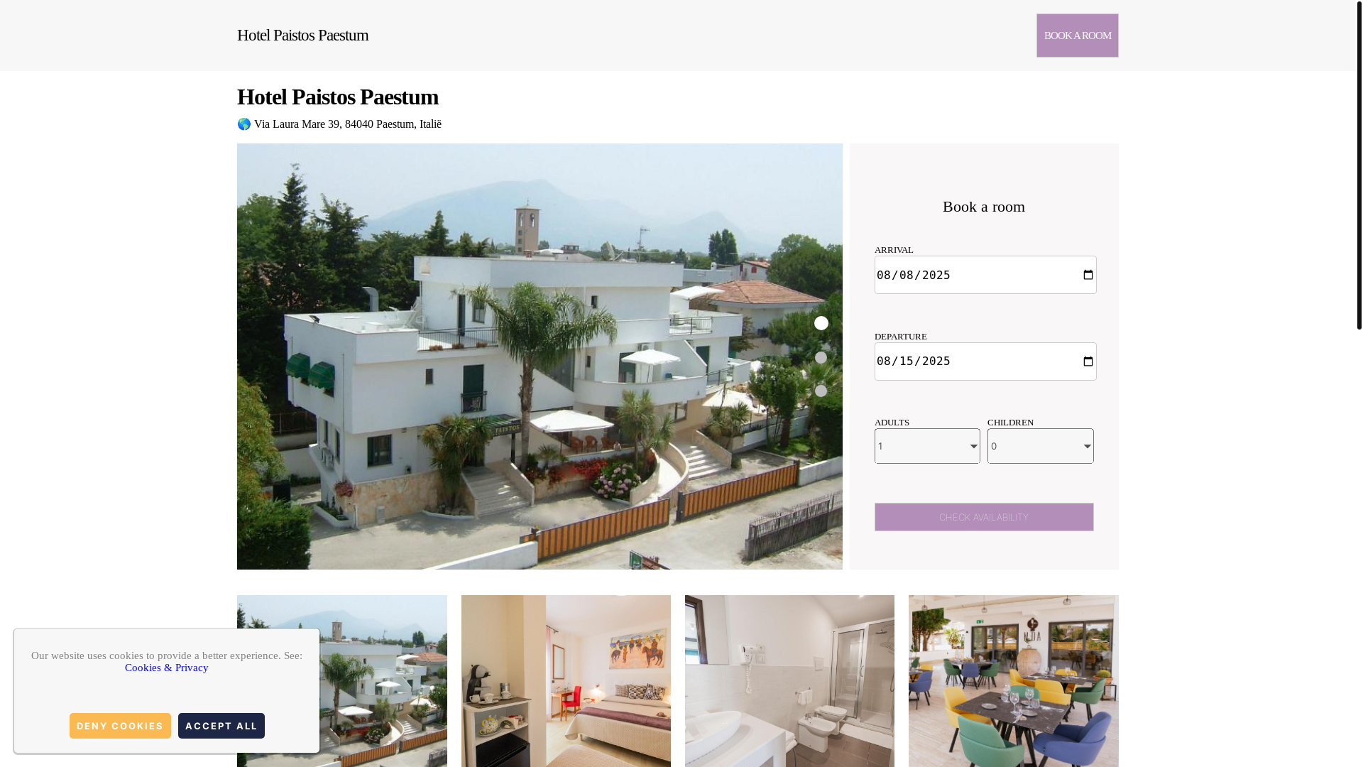website screenshot of https://hotel-paistos.com.es/