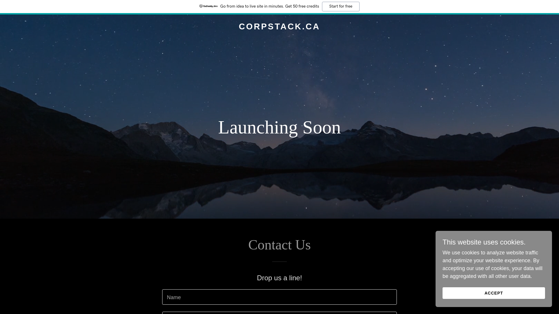 website screenshot of https://corpstack.ca/