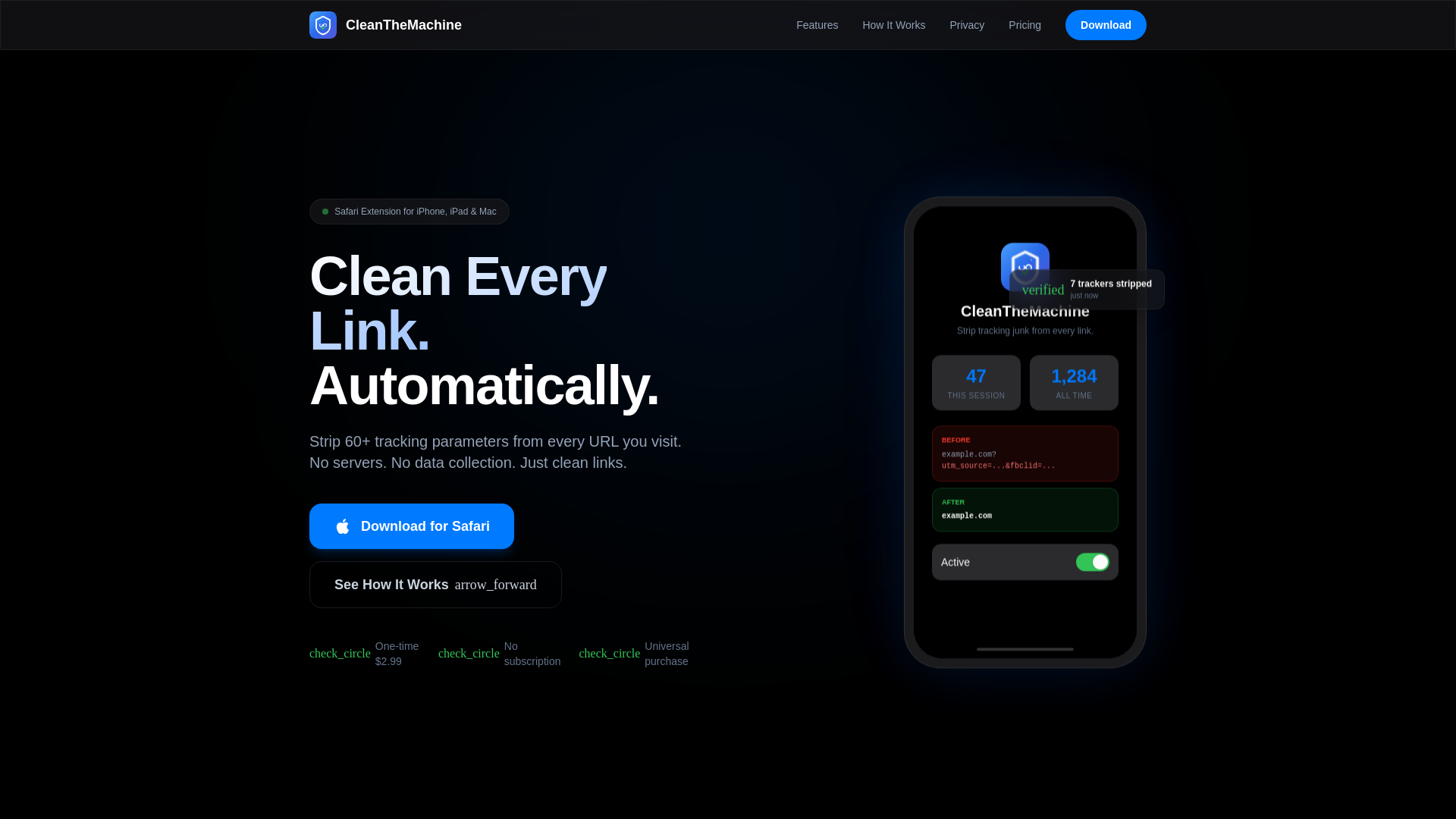 website screenshot of https://cleanthemachine.pages.dev/