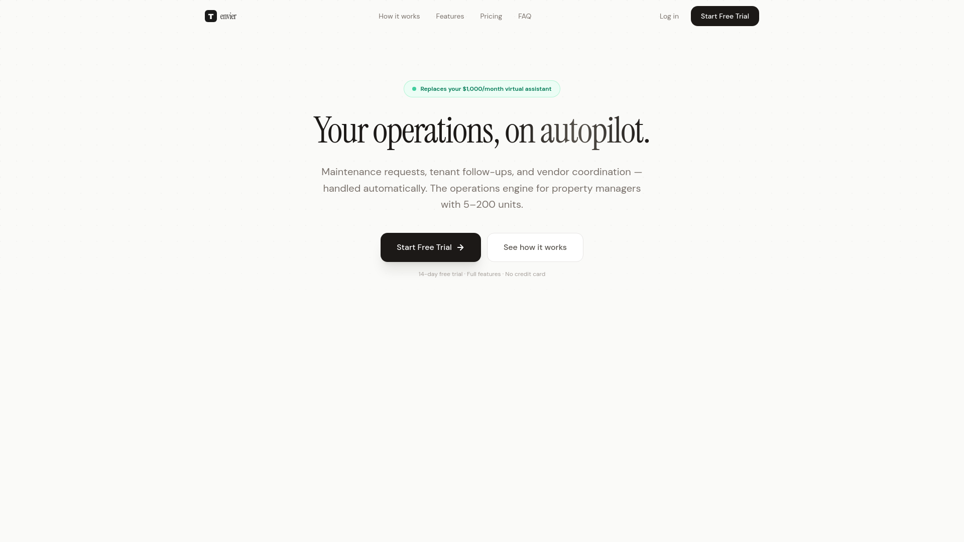 website screenshot of https://tenvier.com