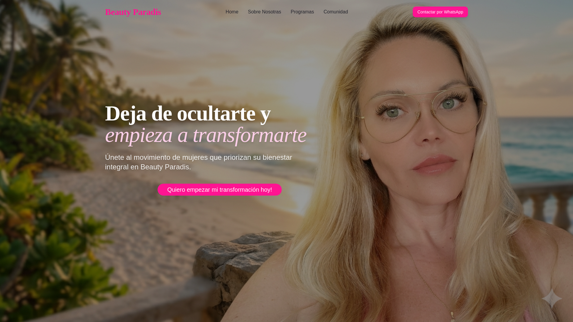 website screenshot of https://martametodoparadis.com