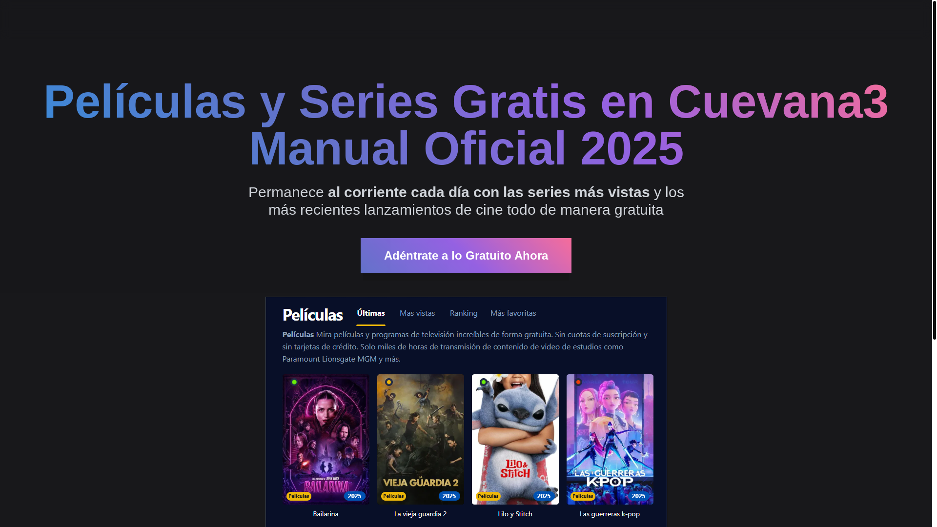website screenshot of https://cuevana3-0xiv.pages.dev/