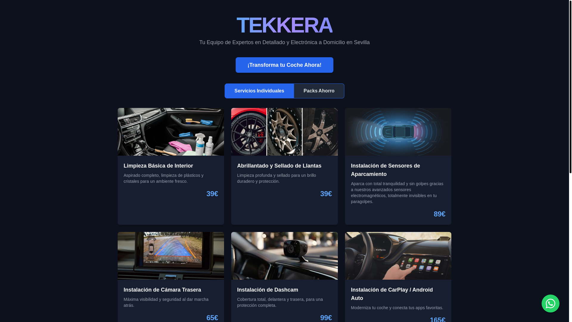 website screenshot of https://tekkera.com/