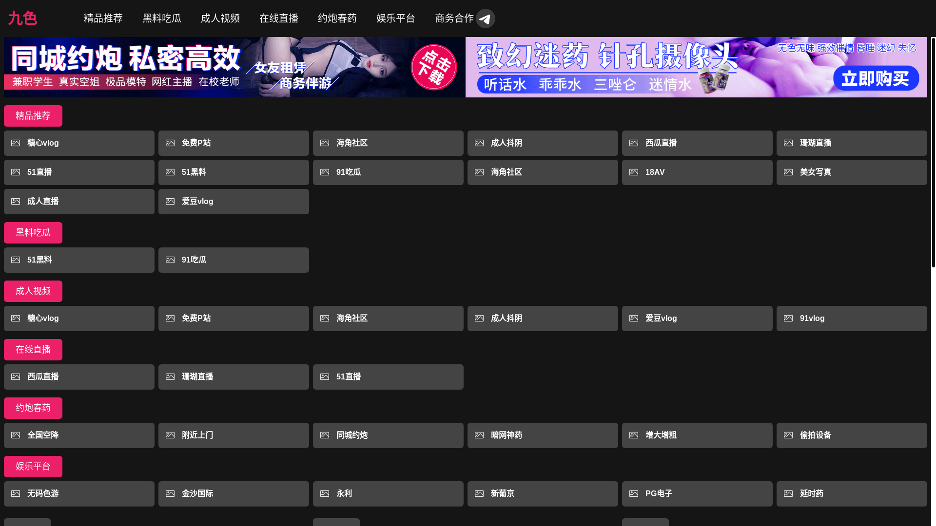 website screenshot of https://e-jiuseshipin.cc/