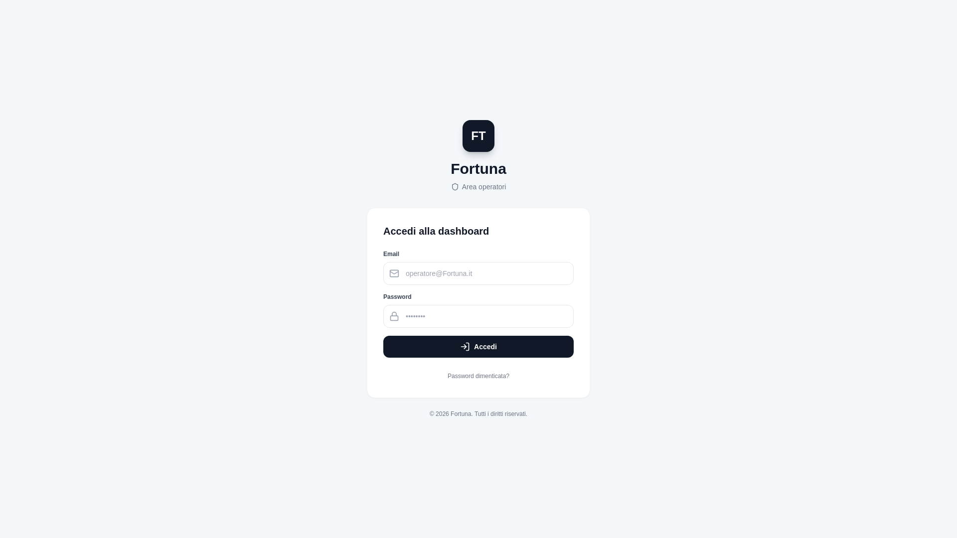 website screenshot of https://fortuna-agency-dashboard.pages.dev/