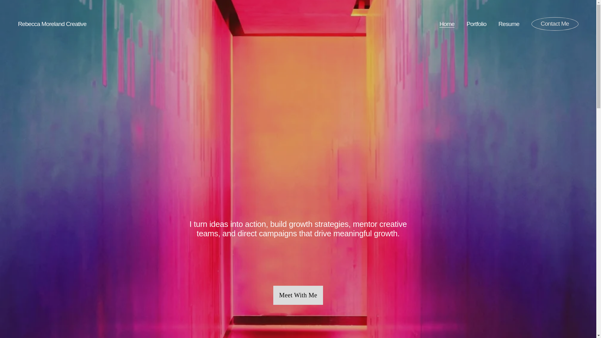 website screenshot of https://rebeccamorelandcreative.com/