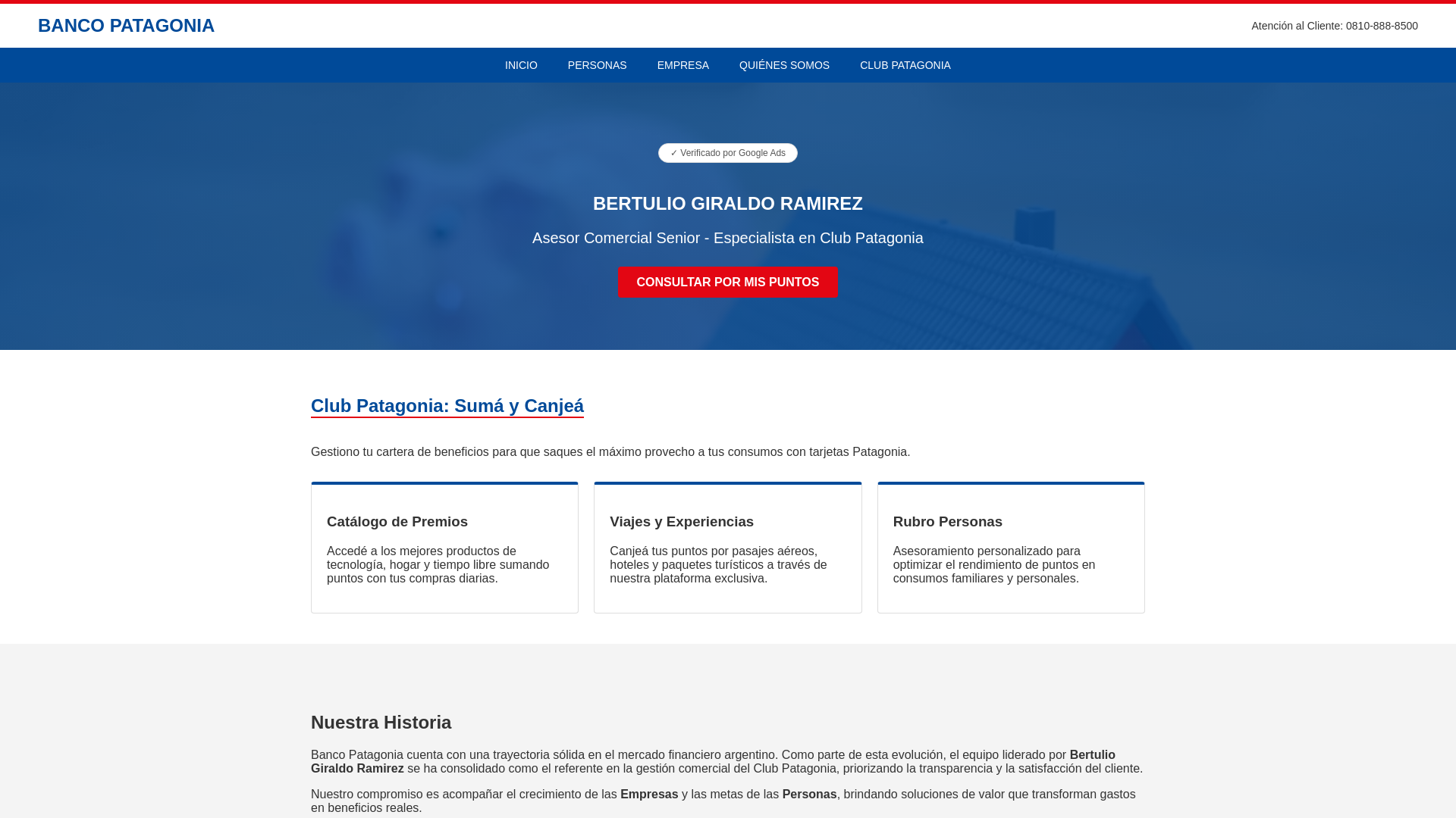 website screenshot of https://patagoniaplusprofesional.store/