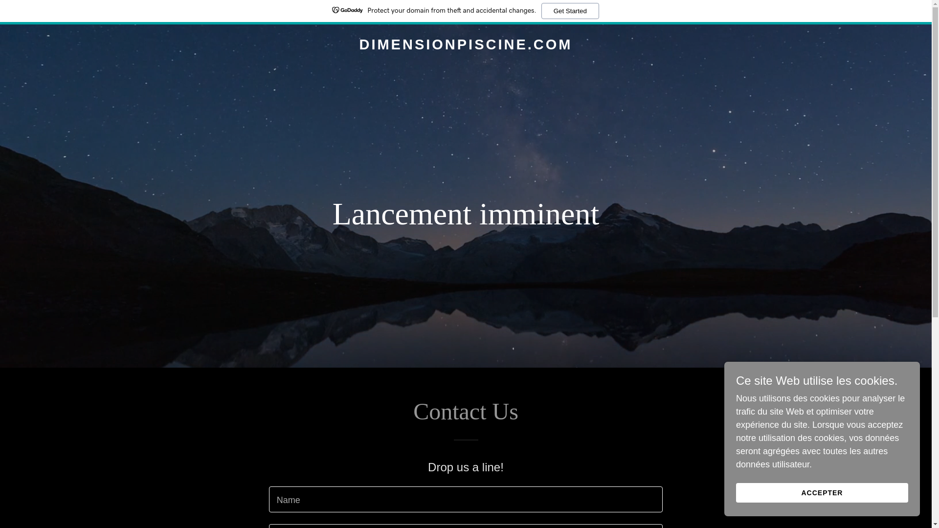 website screenshot of https://dimensionpiscine.com/