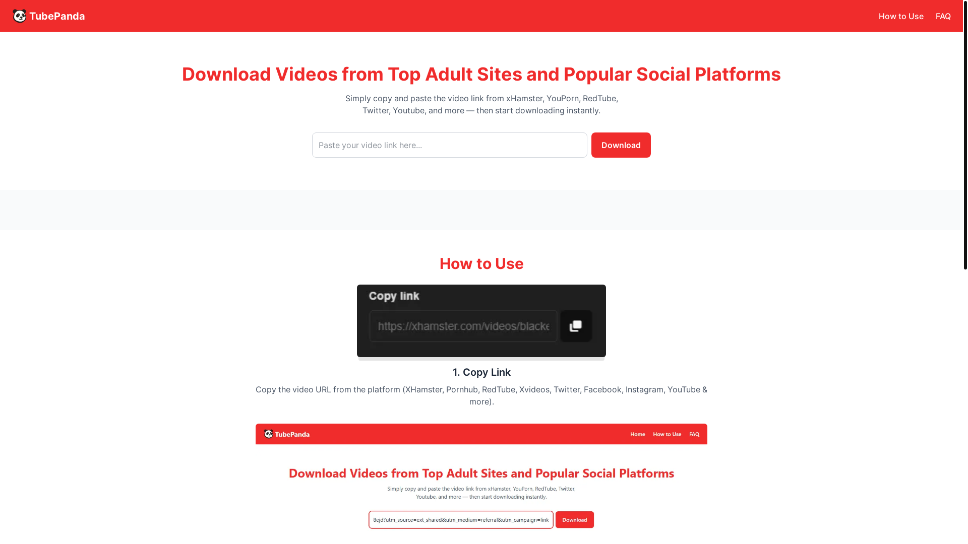 website screenshot of https://tubepanda.pages.dev/