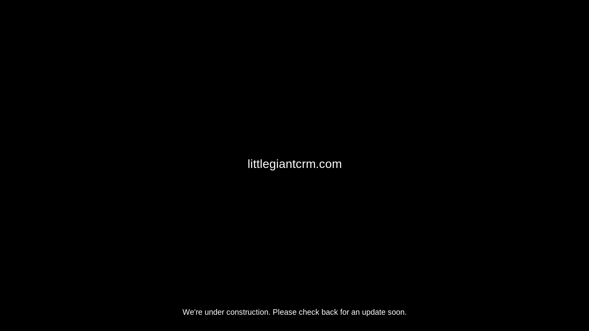 website screenshot of https://littlegiantcrm.com/