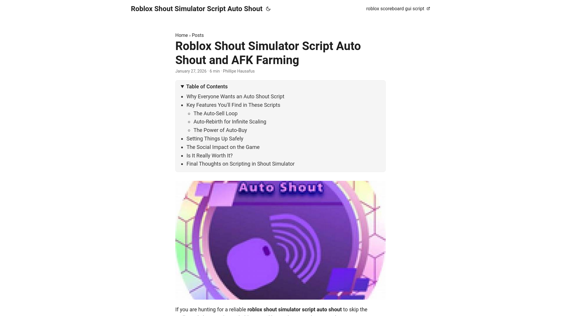 website screenshot of https://roblox-shout-simulator-script-auto-shout.pages.dev/