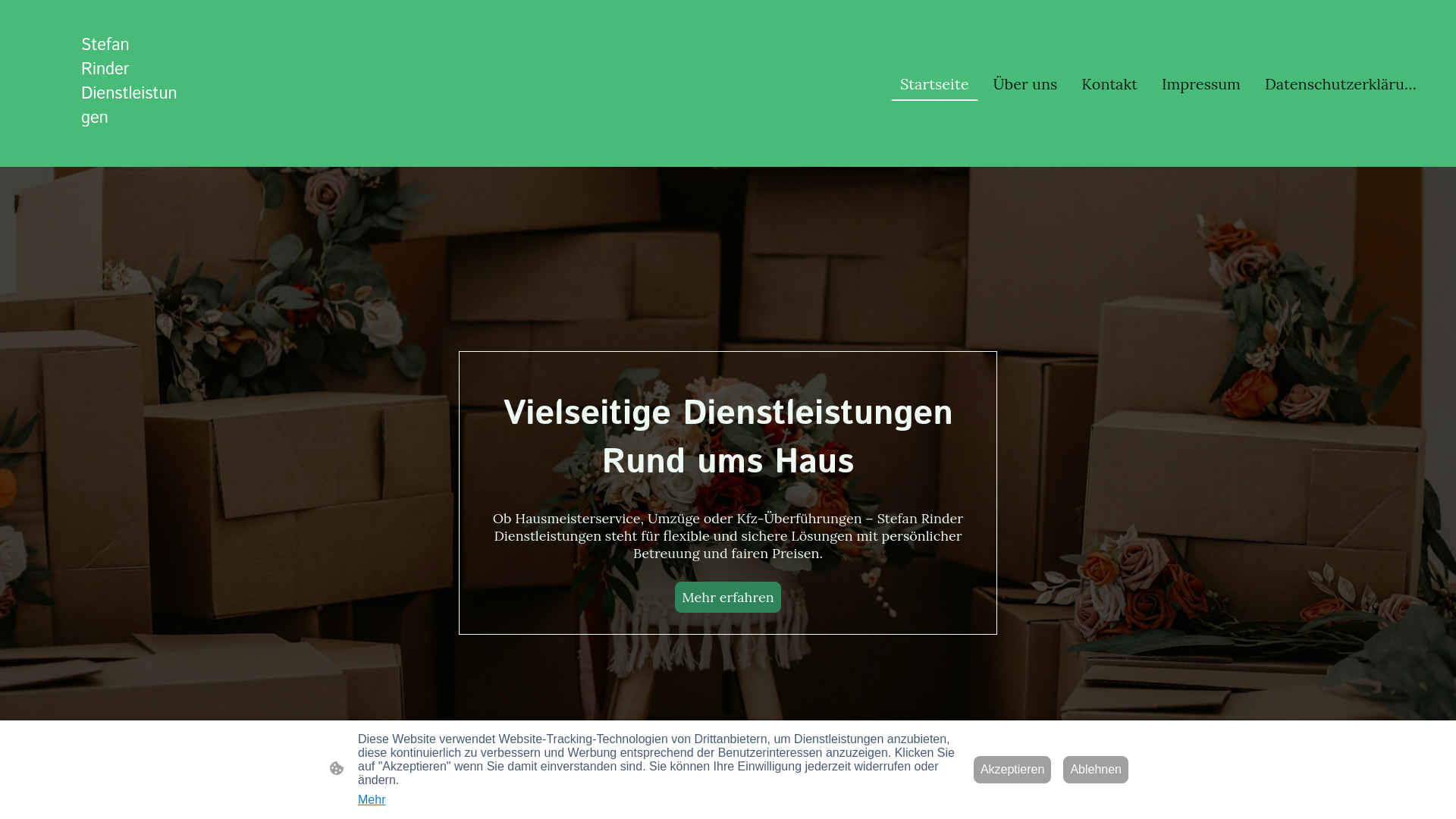 website screenshot of https://dienstleistungen-rinder.de/