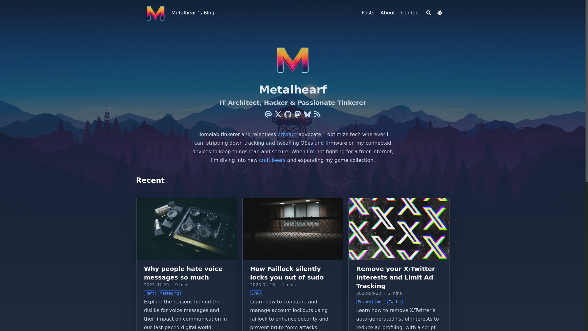 website screenshot of https://metalhearf.pages.dev/