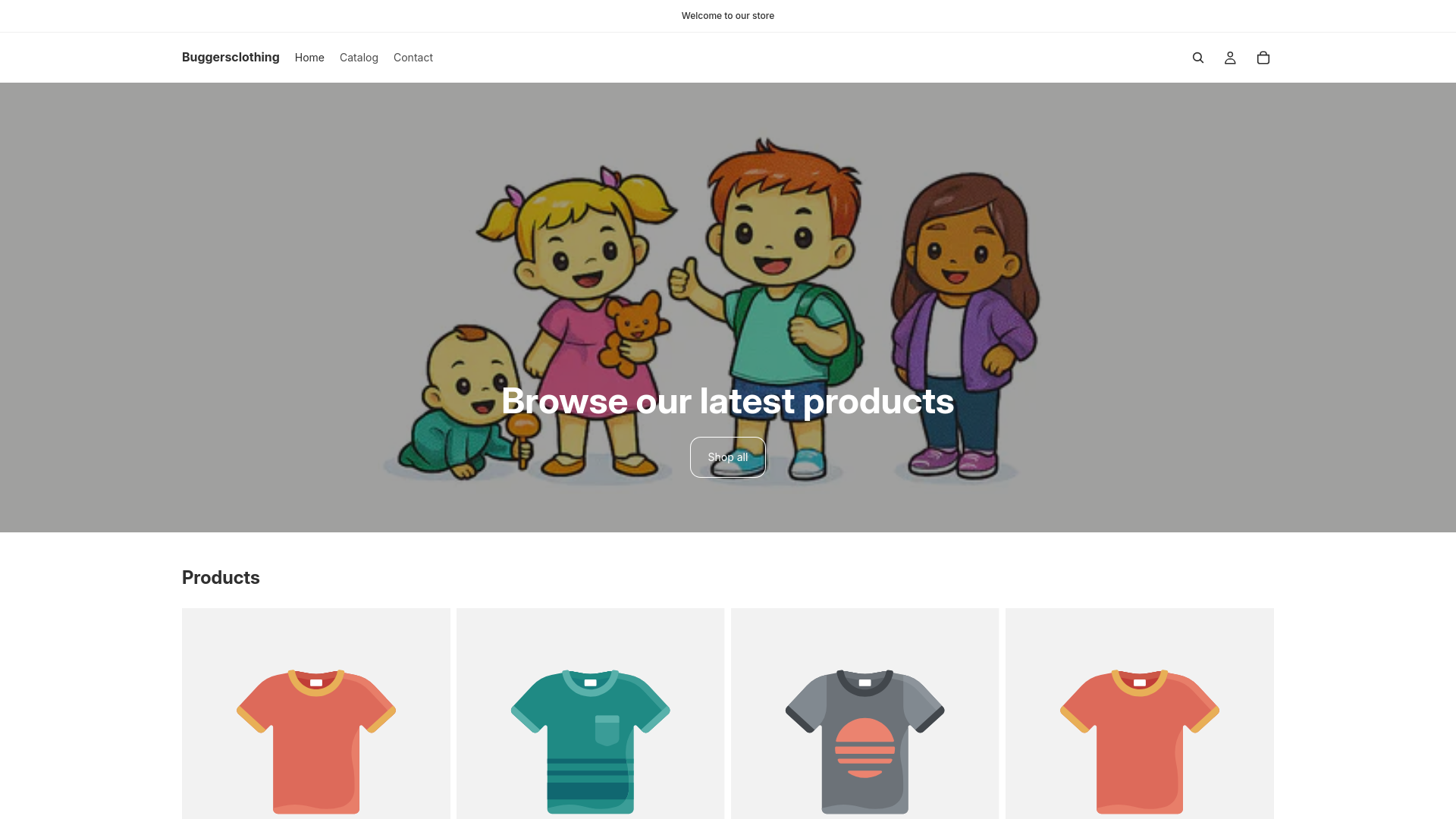 website screenshot of https://buggersclothing.co.za/