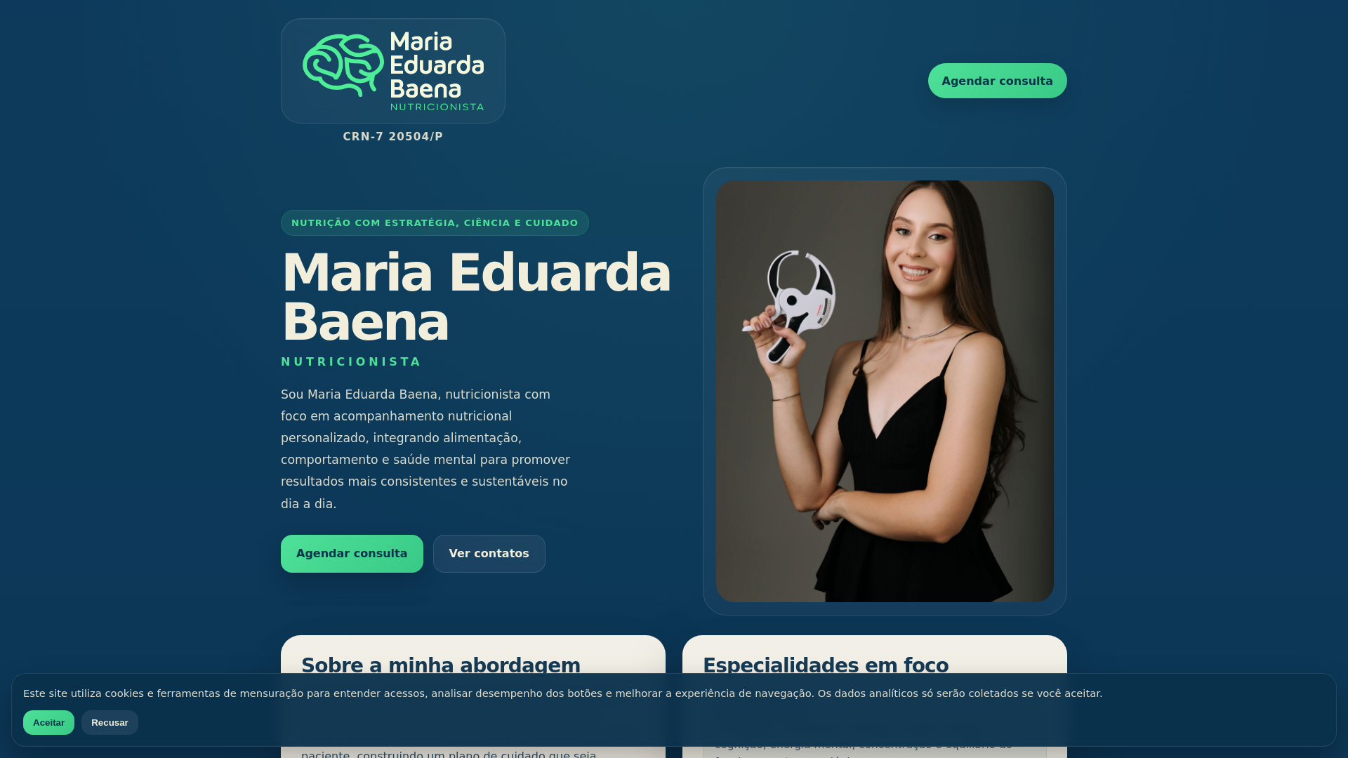 website screenshot of https://mariaeduardabaena.com.br/