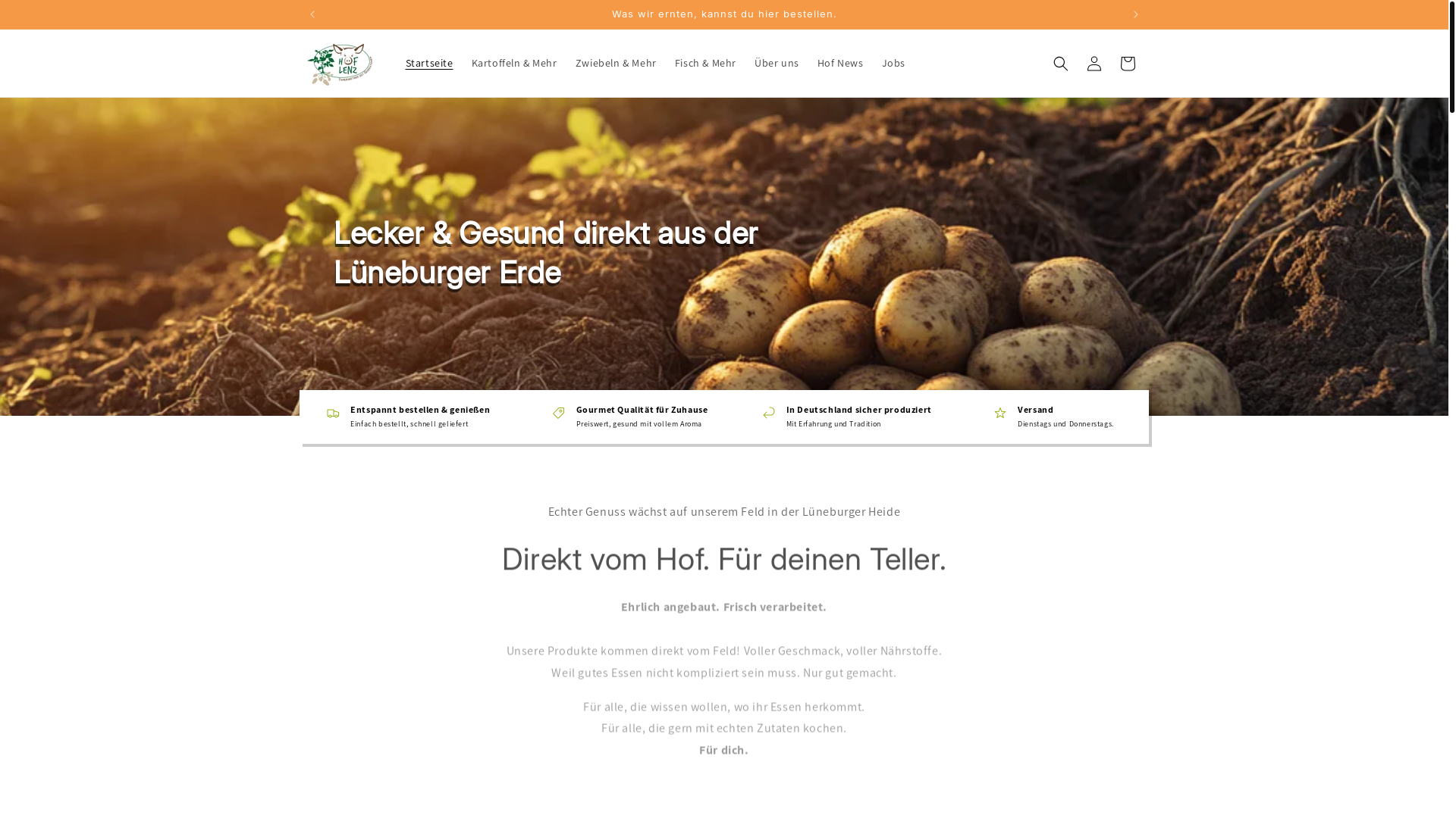 website screenshot of https://heidekartoffelshop.de/