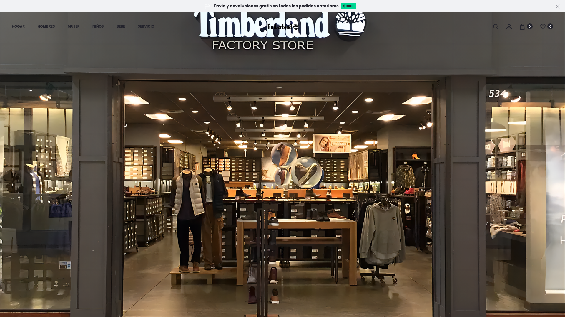 website screenshot of http://timberlandmx.com.mx/