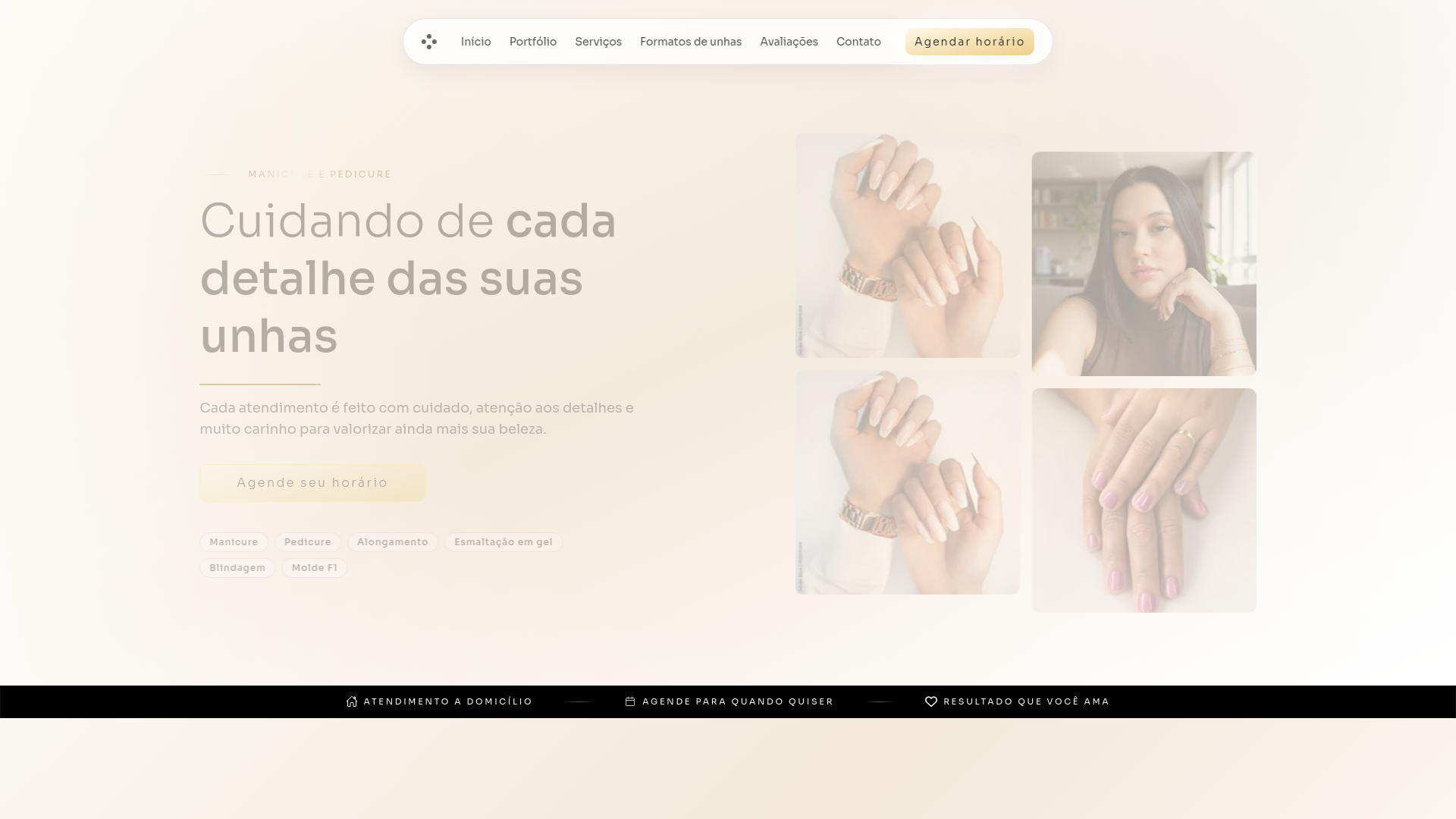 website screenshot of https://studiobyms.com.br/