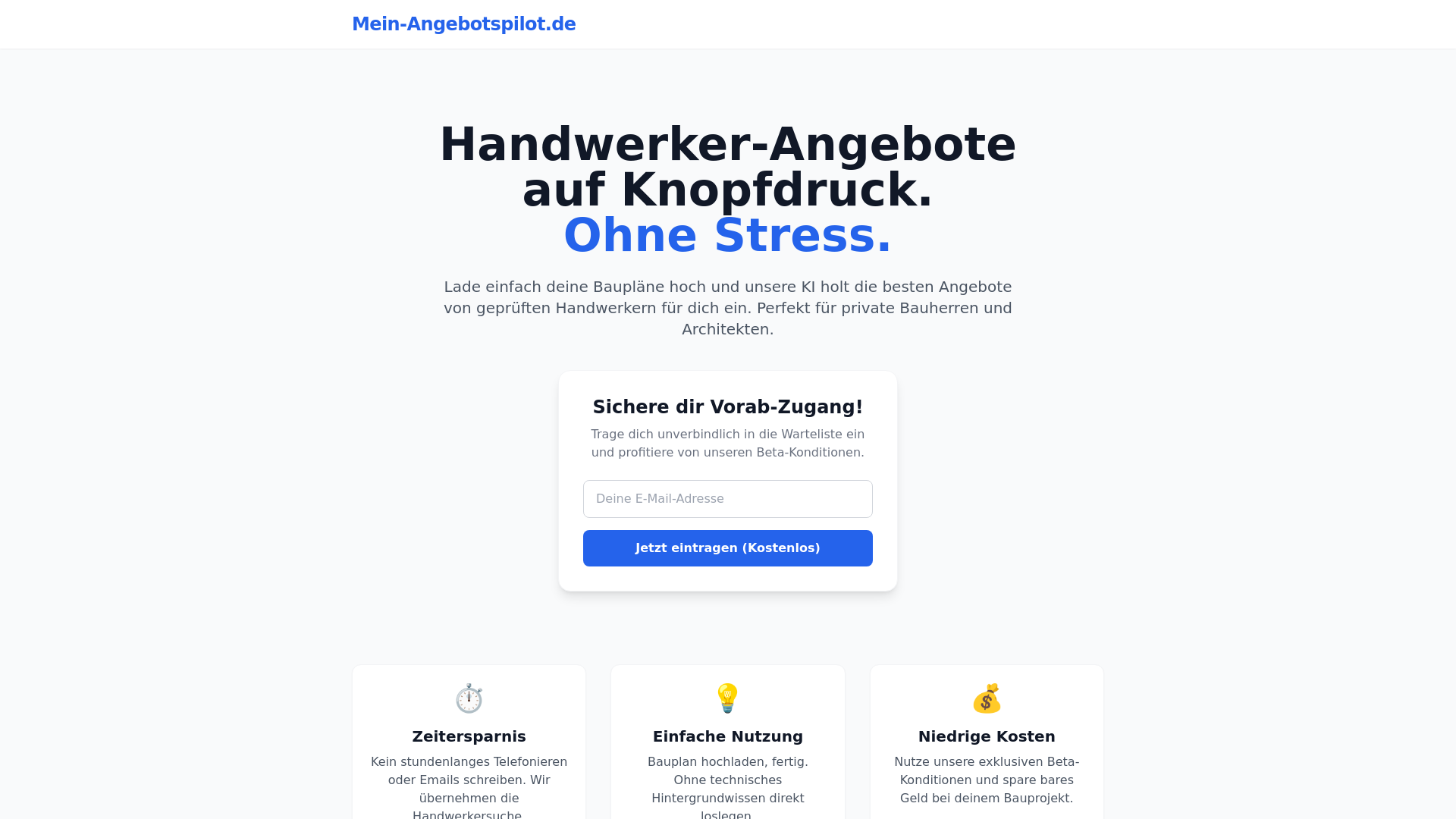 website screenshot of https://mein-angebotspilot.de/
