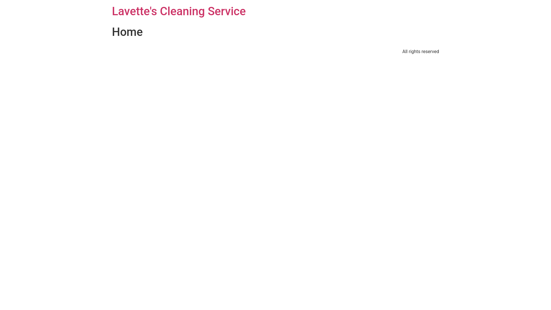 website screenshot of https://lavettescleaningservice.com/