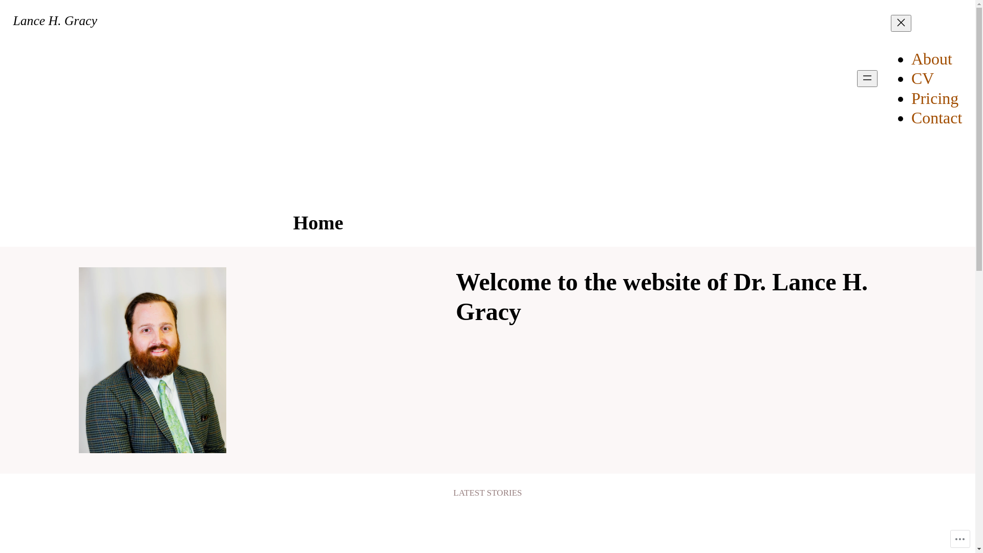 website screenshot of https://lancegracy.com/