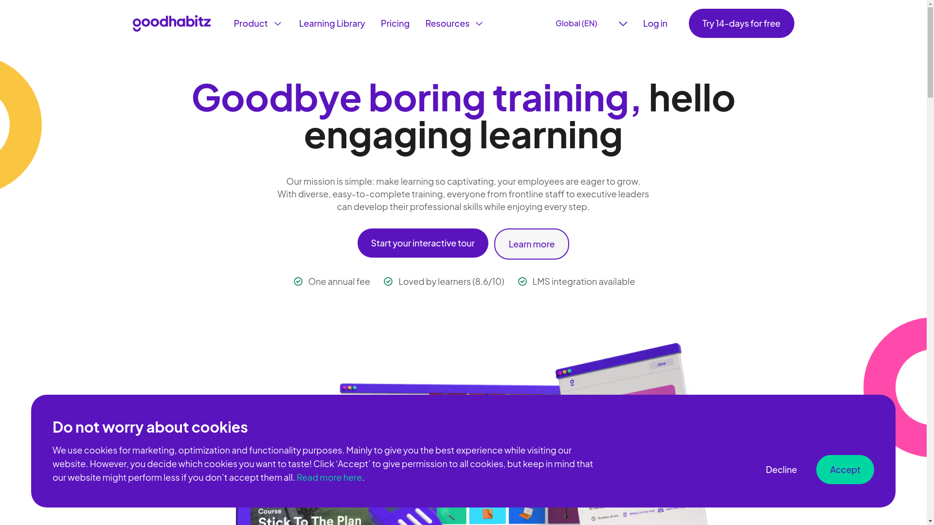 website screenshot of https://usegoodhabitz.com/