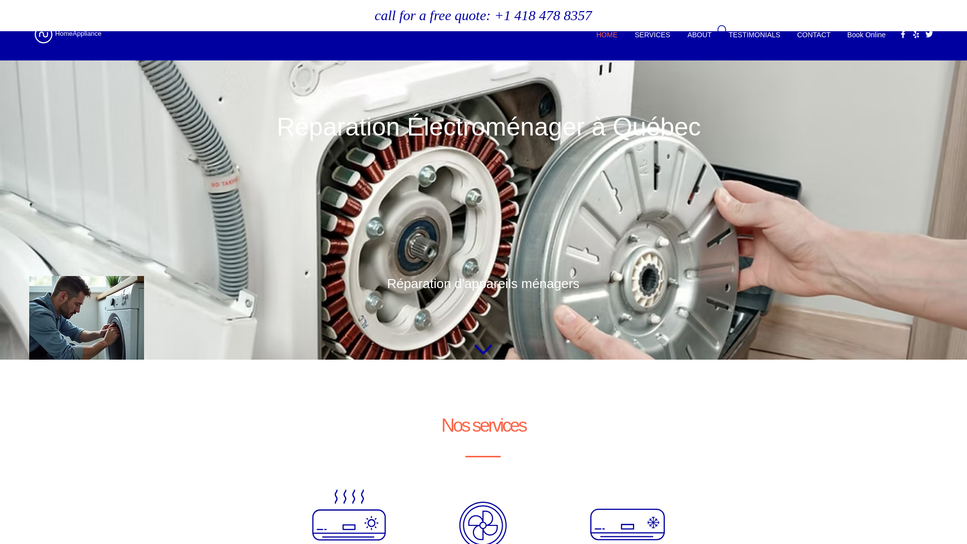 website screenshot of https://reparationelectromenageresqc.com/