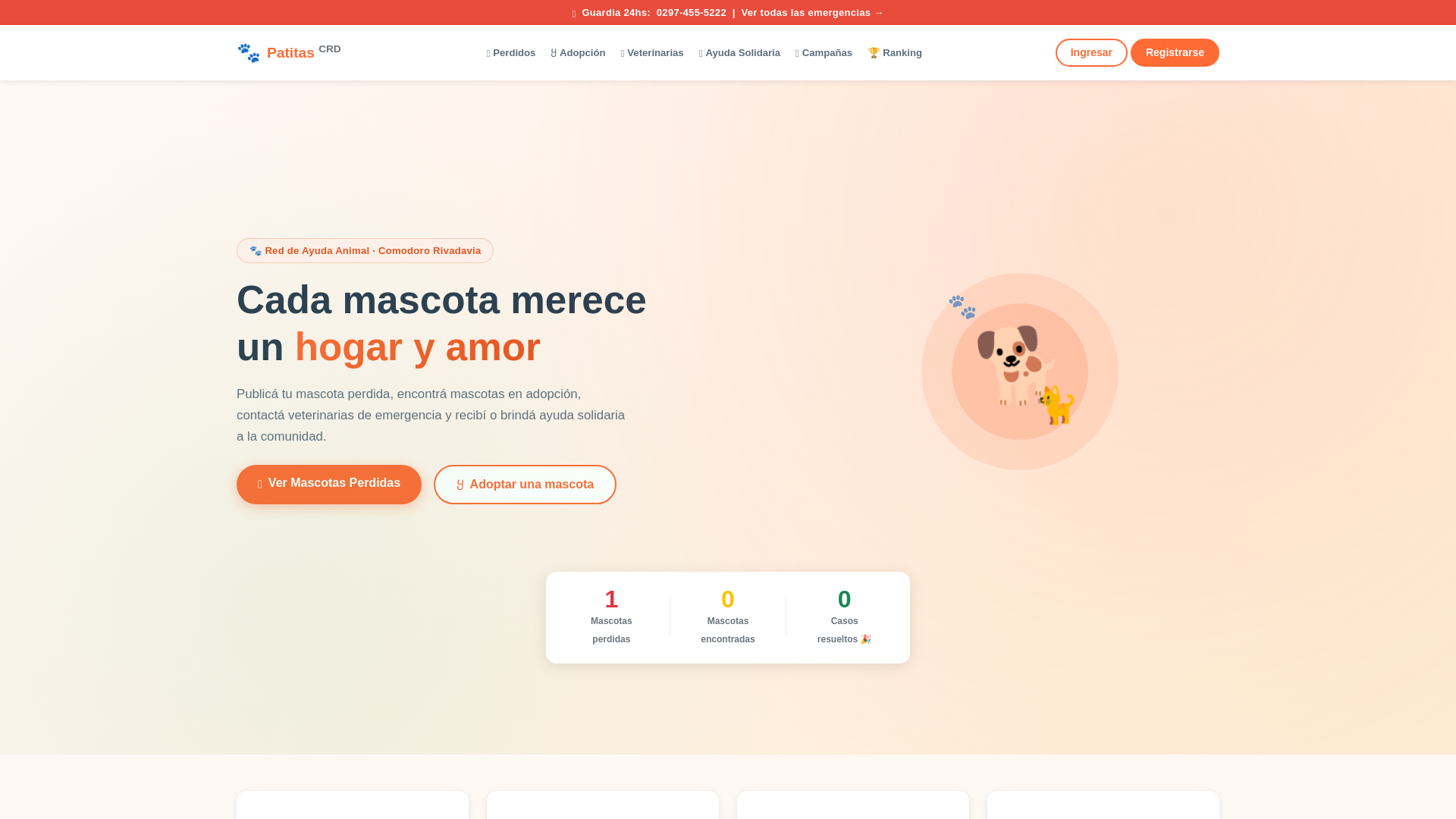 website screenshot of https://patitascrd.com/