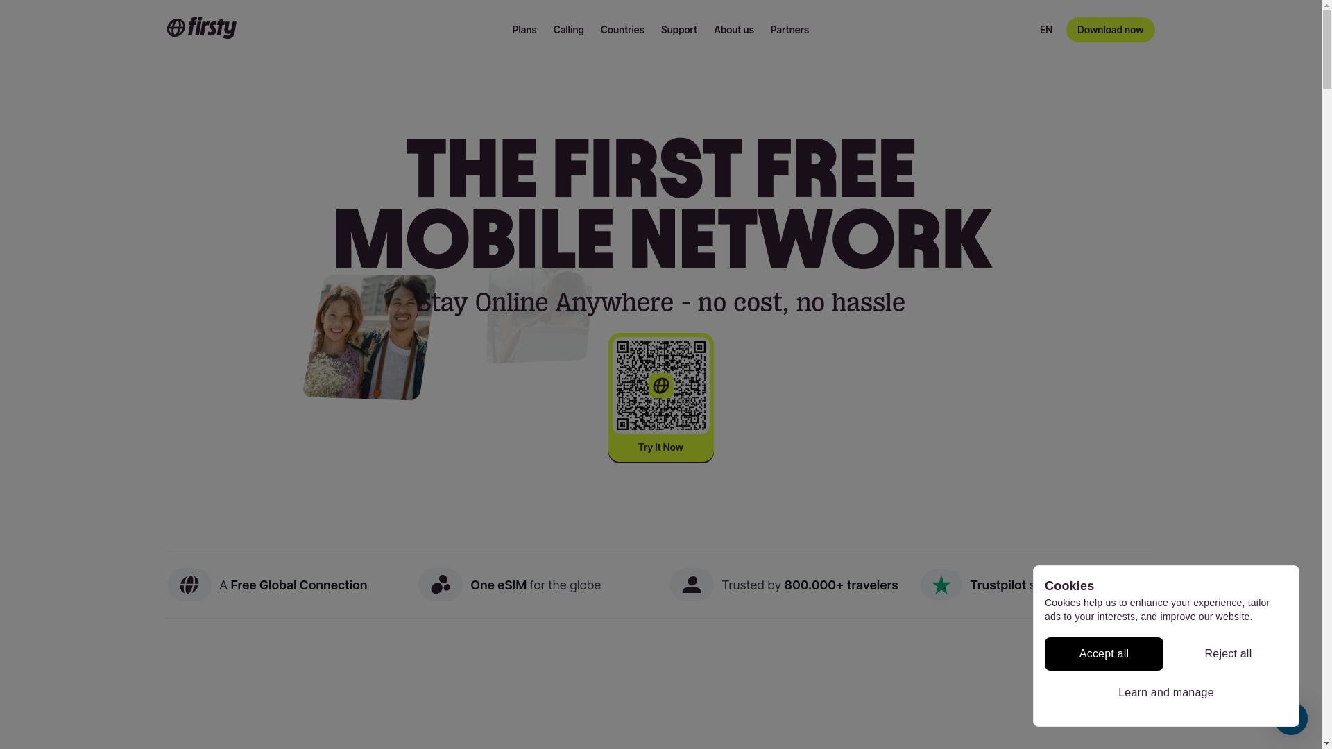 website screenshot of https://firsty.app/