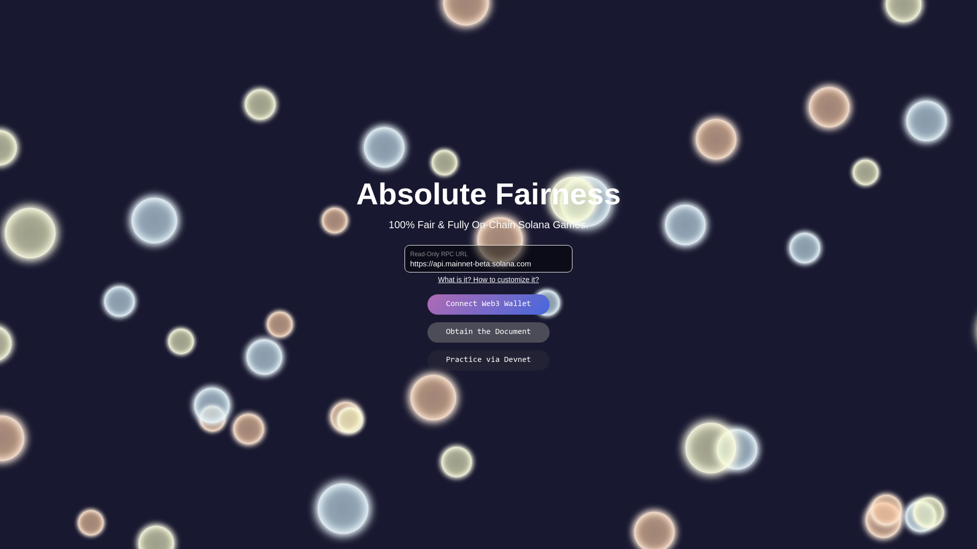 website screenshot of https://absolute-fairness.org/